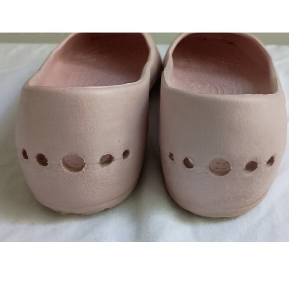 Crocs Pink Ballet Flats Comfort Slip On Casual Size 11 - Picture 5 of 10